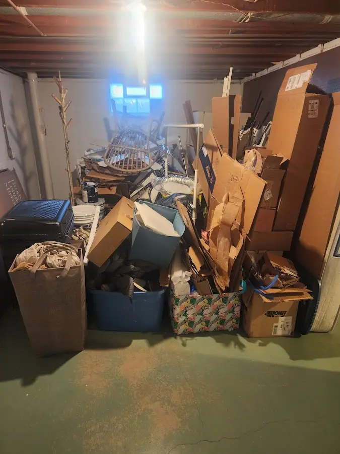 Roll-off dumpster container at job site for Roll Off Dumpster Rental in Thomaston